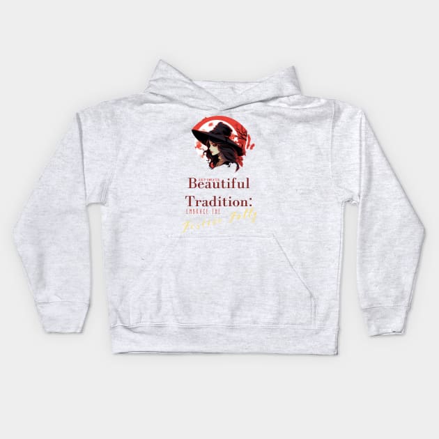 Ugly Sweater, Beautiful Tradition: Embrace the Festive Folly Kids Hoodie by FehuMarcinArt